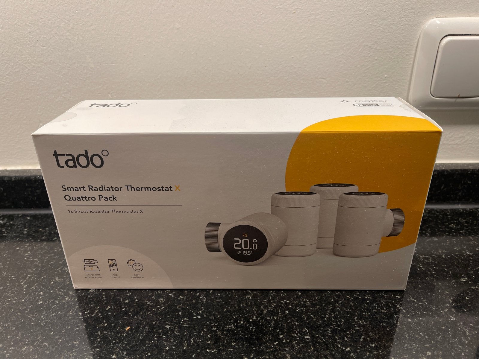 Tado Smart Radiator Thermostat X Quattro Pack (4 stuks), Thermostaat, Minder dan 30 cm, Nieuw, Minder dan 60 cm