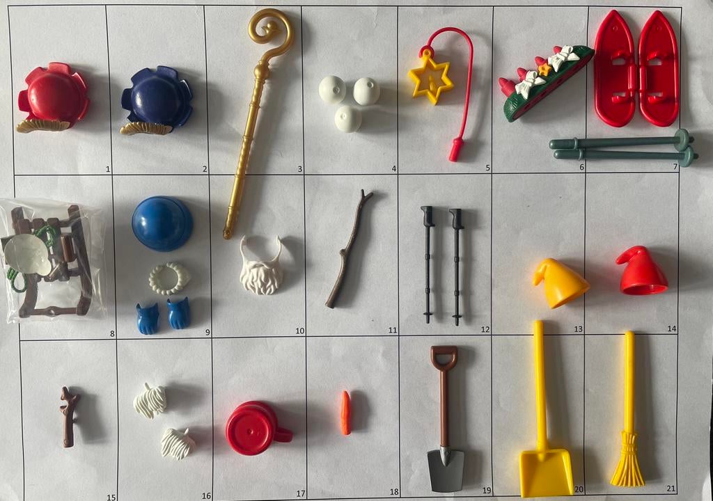 Playmobil onderdelen Sinterklaas Kerst winter ski sneeuw, Ophalen of Verzenden, Los playmobil
