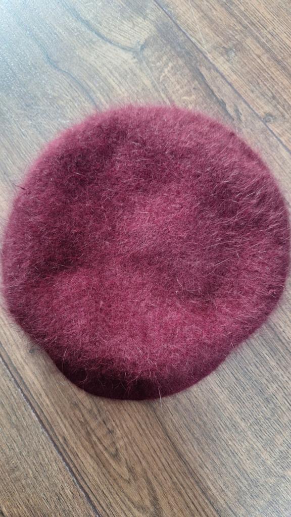 King Louie bordeauxrode baret van angora, Hoed, Nieuw, King Louie, One size fits all