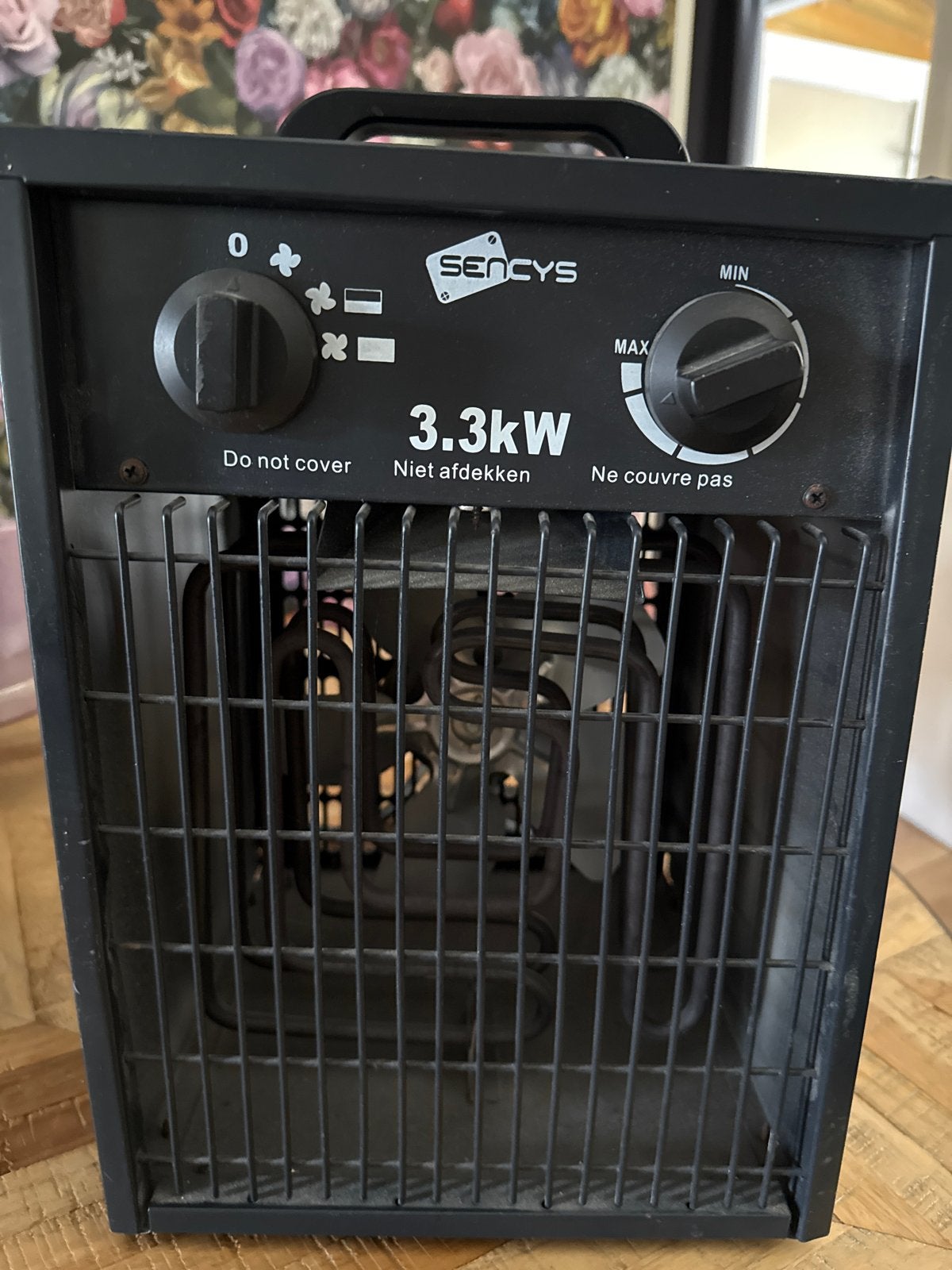 Sencys 3.3kW Elektrische Kachel - Zo goed als nieuw, Ophalen, 30 tot 80 cm, Kachel, Minder dan 60 cm