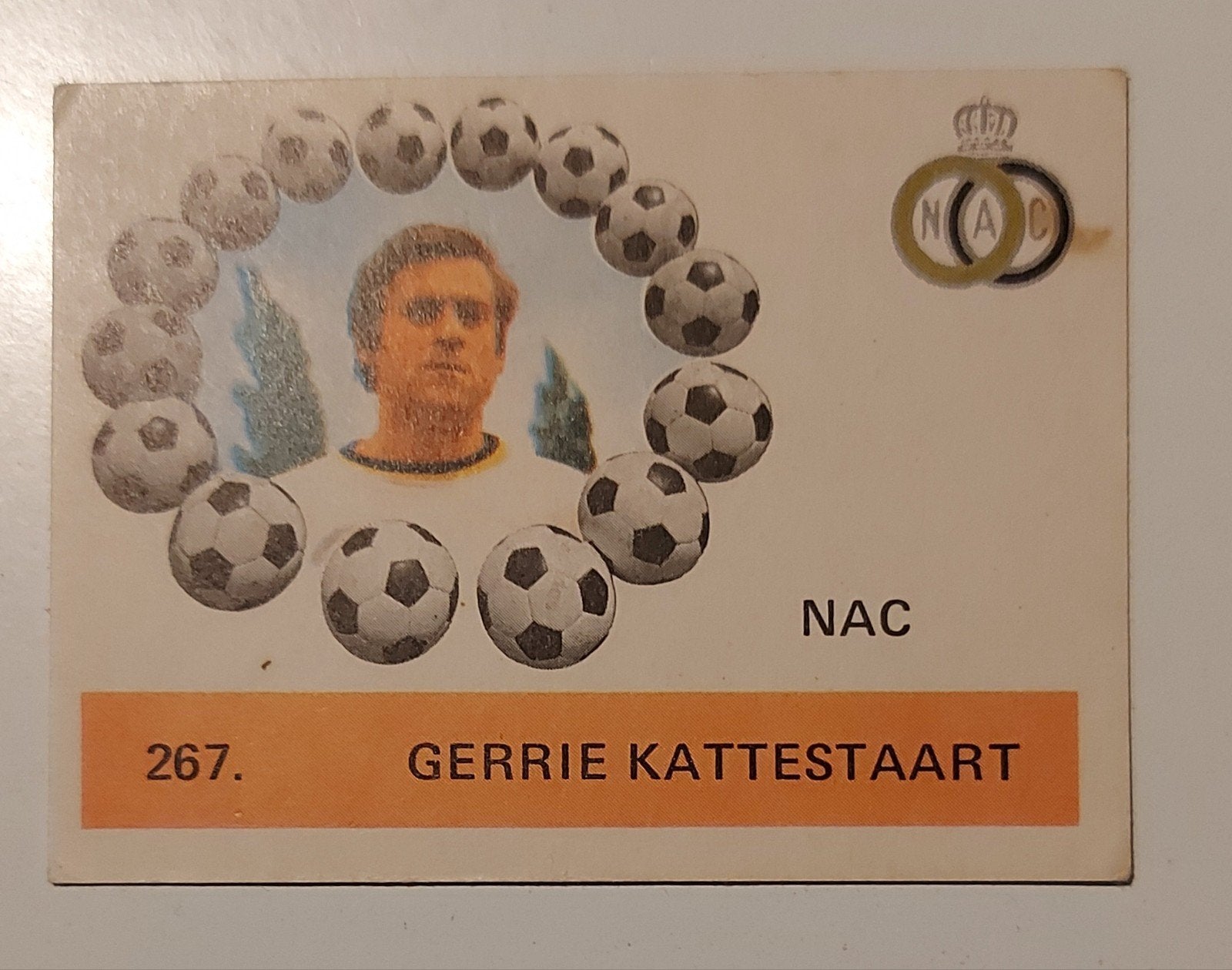 NAC Breda Monty Gum 1971 Gerrie Kattestaart, Verzenden, Zo goed als nieuw, NAC Breda, Poster, Plaatje of Sticker