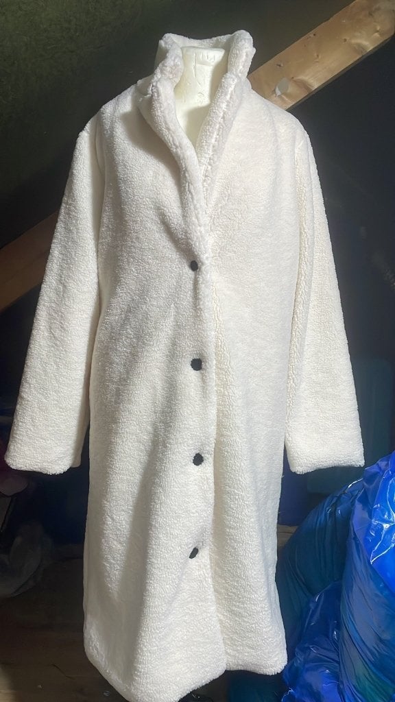 NIEUW: Lange Witte Teddy Jas – Maat XXL – €65, Ophalen of Verzenden, Nieuw, Maat 46/48 (XL) of groter, Overige kleuren