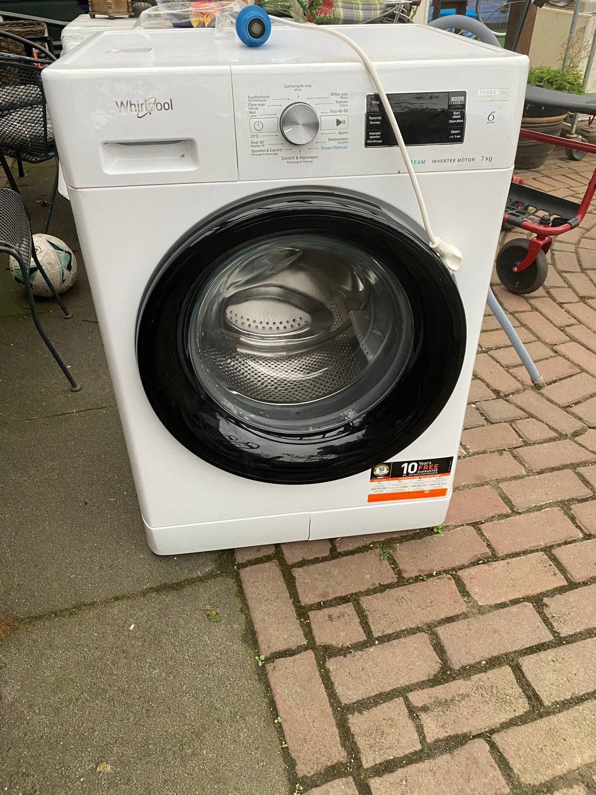 Whirlpool Wasmachine 7 kg - Zo goed als nieuw, Ophalen, Zo goed als nieuw, Voorlader, Kort programma