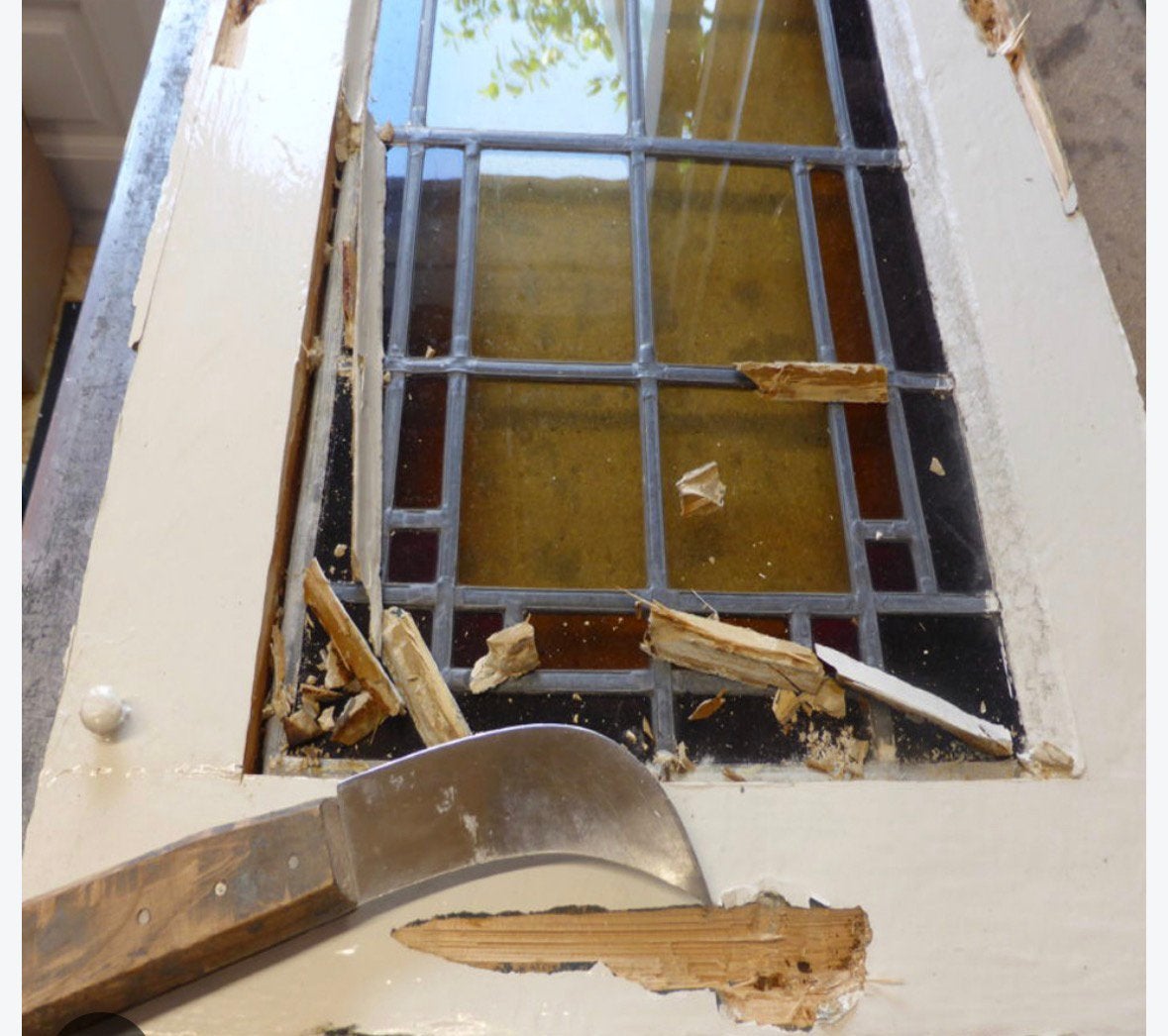 GEZOCHT.  OUD OF BESCHADIGDE GLAS IN LOOD RAMEN, Gebruikt, Minder dan 80 cm, Overige typen, Ophalen of Verzenden