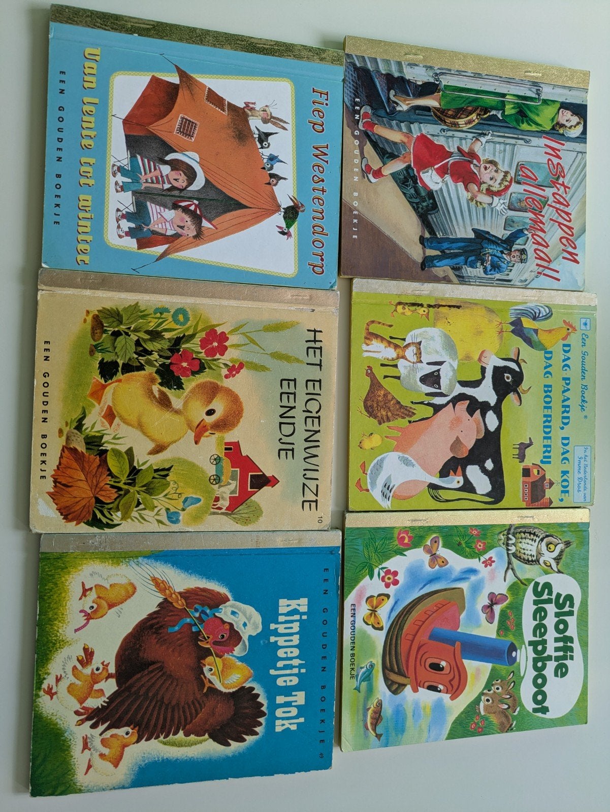 6 Gouden Boekjes - Diverse verhalen voor kinderen, Ophalen of Verzenden