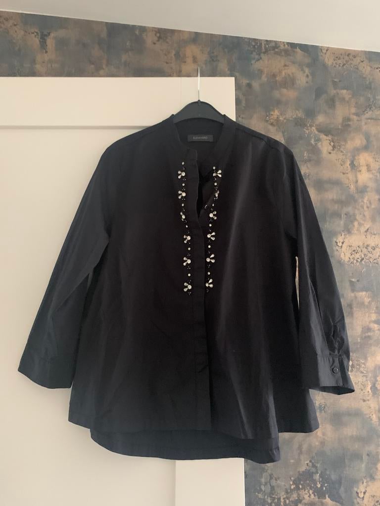 Elena Miro blouse tuniek zwart lovertjes 42-44, Verzenden, Gedragen, Maat 42/44 (L), Zwart