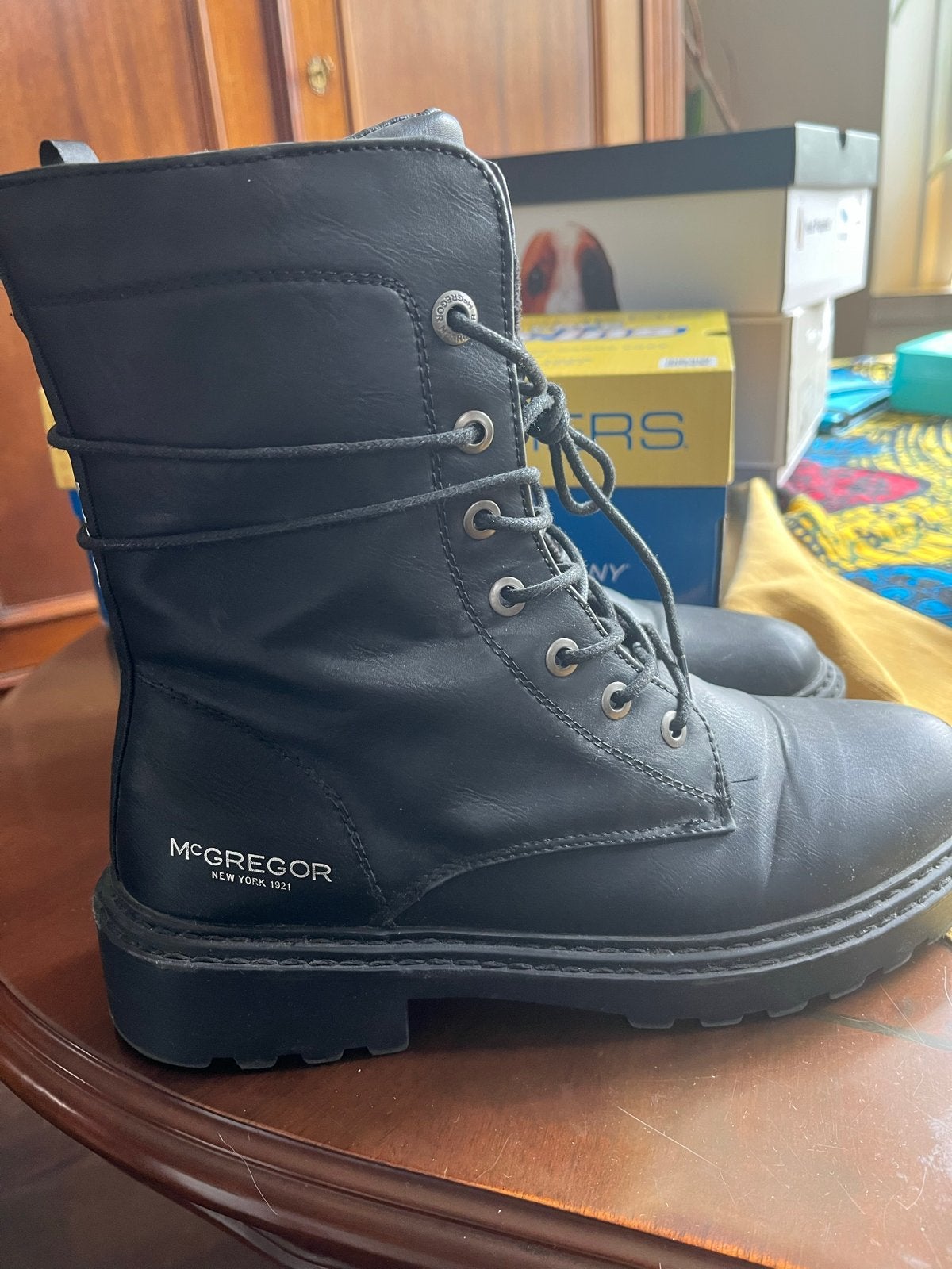 McGregor Ankle Leren Boots Maat 39, Kleding | Dames, Schoenen, Ophalen of Verzenden, Gedragen, Zwart, Lage of Enkellaarzen