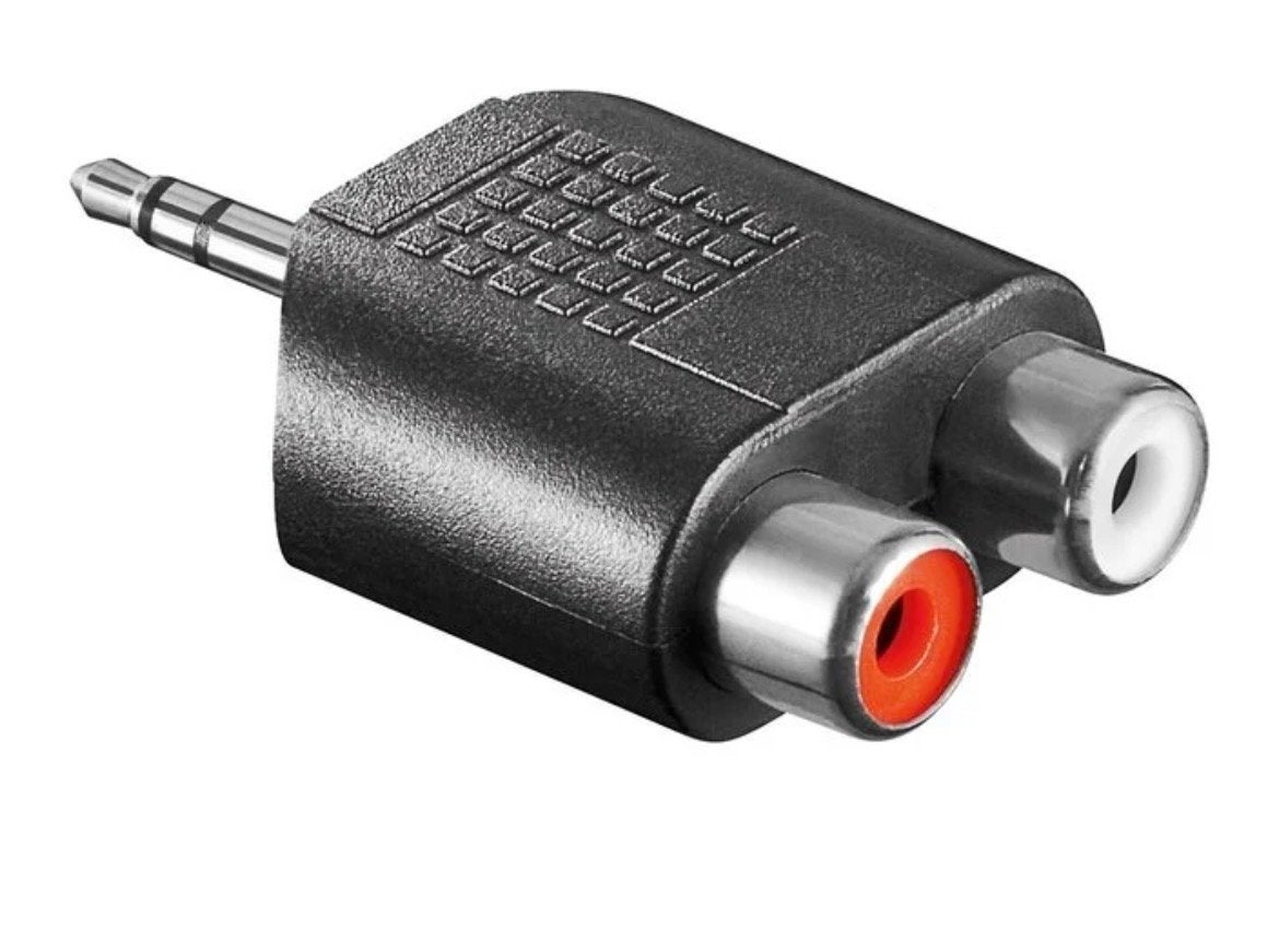 Audio Y-splitter 3.5mm jack naar 2x RCA (tulp), Verzenden, Nieuw, Minder dan 2 meter, Interlink-kabel