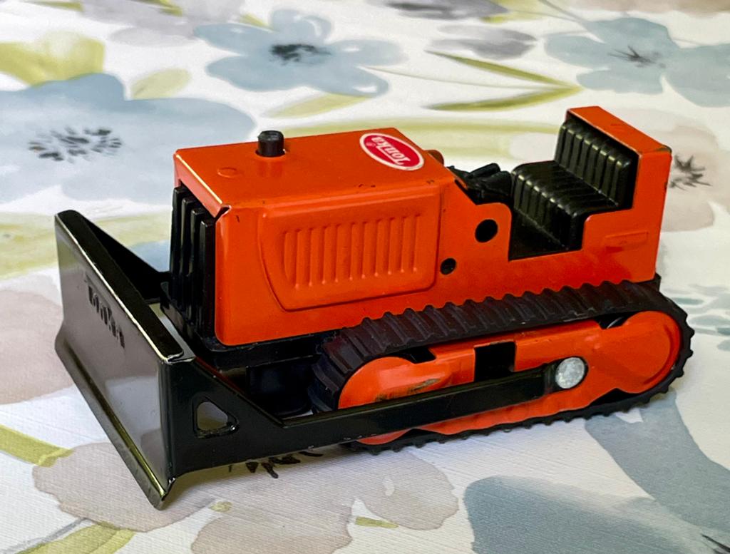 Vintage Mini Tonka Bulldozer Jaren '70 - Oranje/Zwart, Ophalen of Verzenden, Zo goed als nieuw