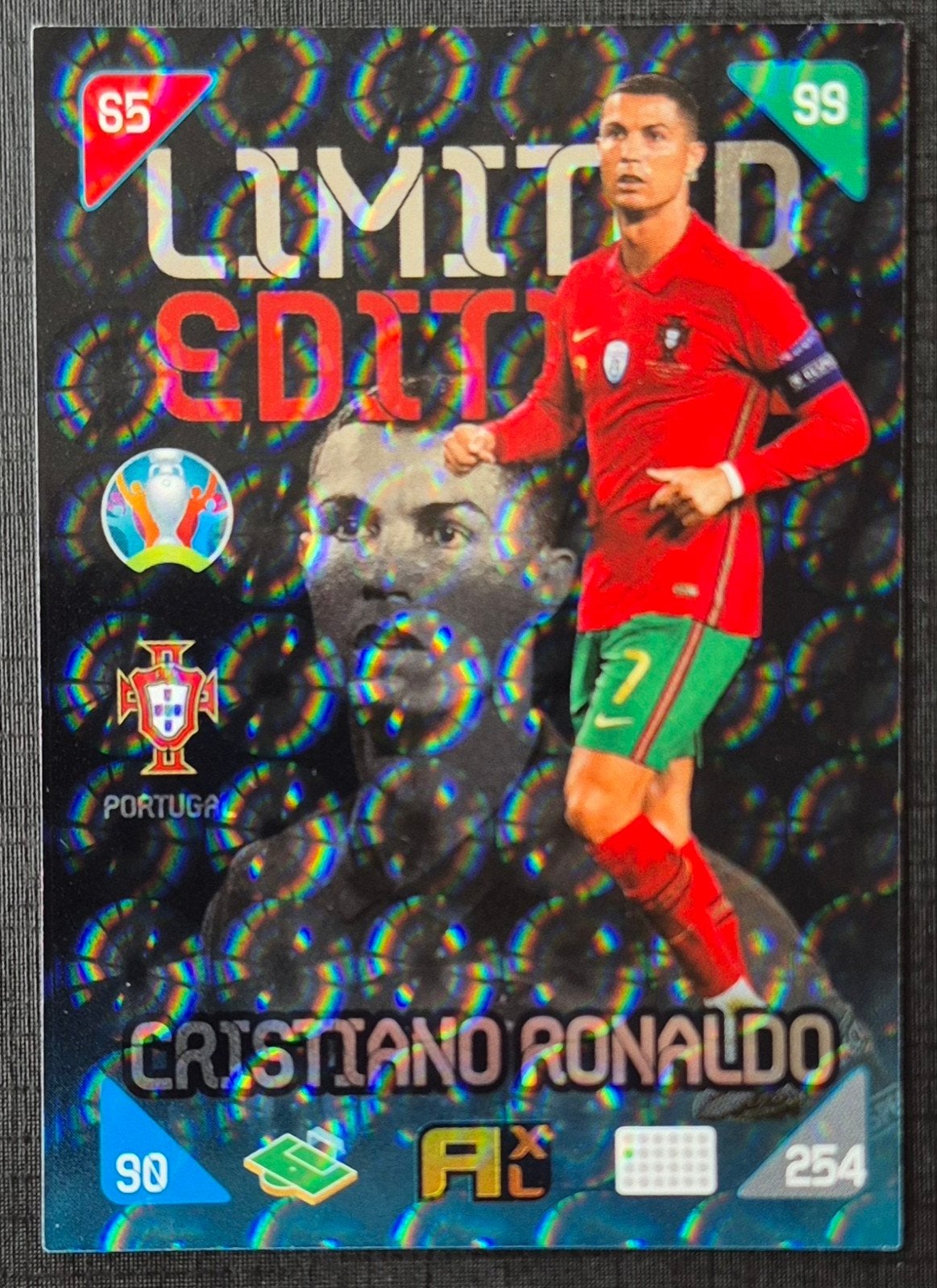 Panini Limited Edition Cristiano Ronaldo - Portugal, EK 2020, Ophalen of Verzenden, Zo goed als nieuw, Buitenlandse clubs, Poster, Plaatje of Sticker
