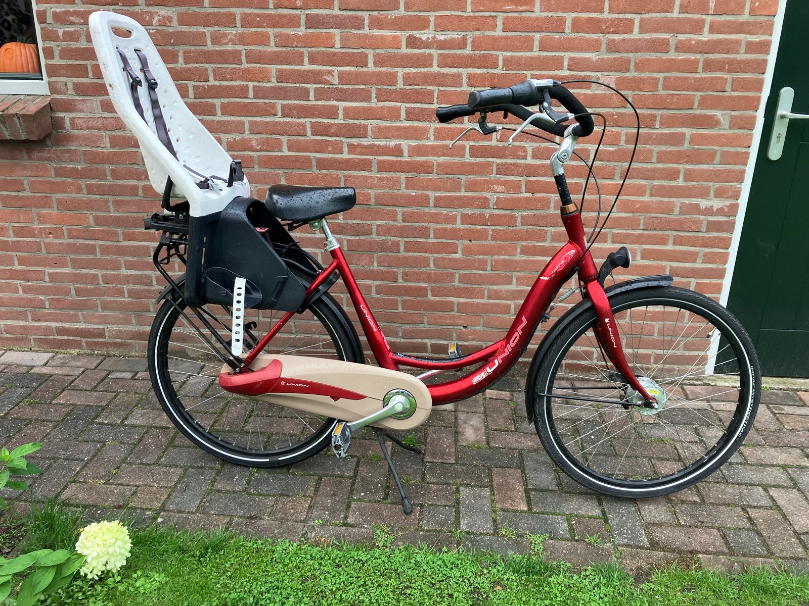 Union Moederfiets met Yepp kinderzitje, Gebruikt, 47 tot 50 cm, Ophalen, Overige merken