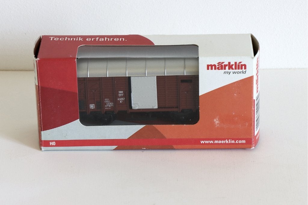 Marklin wagon SBB met zilveren schuifdeur in ovp, Wisselstroom, Ophalen of Verzenden, Märklin, Nieuw