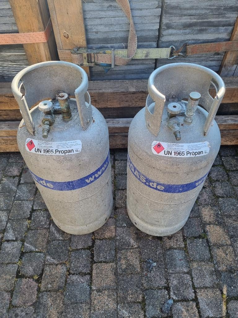 2 Alugas LPG gasflessen 33L - 14kg, Ophalen, Gebruikt