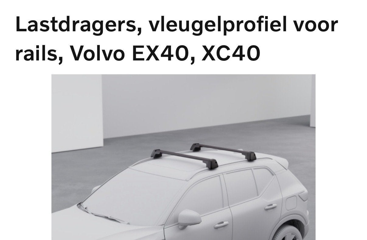 Volvo Lastdragers EX40 XC40 2017 - heden, Auto diversen, Ophalen, Gebruikt