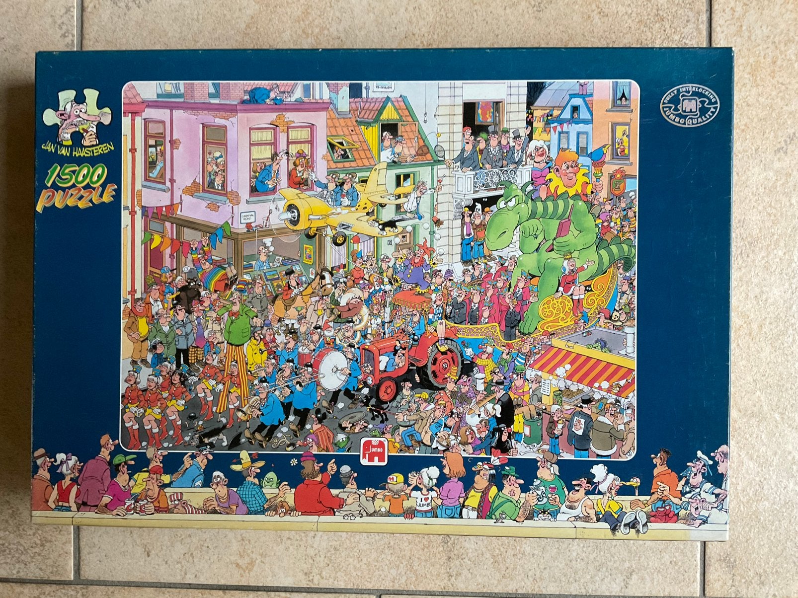 Puzzel 1500 Jan van Haasteren “Carnaval”, Ophalen of Verzenden, 500 t/m 1500 stukjes, Zo goed als nieuw, Legpuzzel