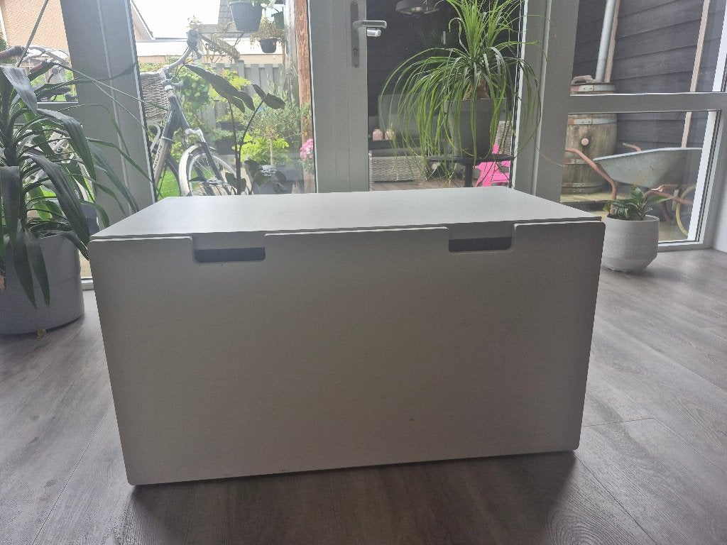 Witte opbergkist / speelgoedkist, Ophalen, Gebruikt