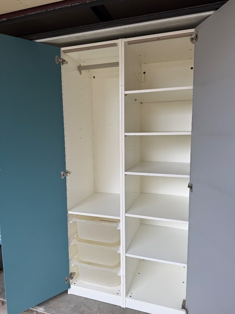 Kasten met verlichting en spiegeldeur, Minder dan 50 cm, Gebruikt, Overige materialen, 200 cm of meer
