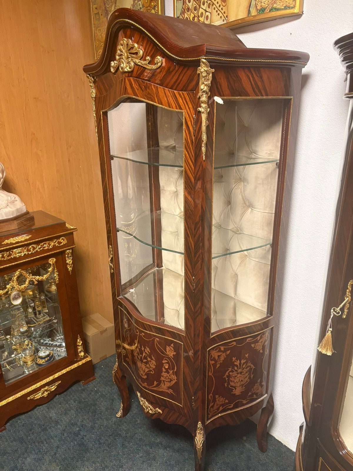 Barok Vitrine nr 1, Huis en Inrichting, Kasten | Vitrinekasten, Zo goed als nieuw, Minder dan 100 cm, 25 tot 50 cm, 50 tot 100 cm