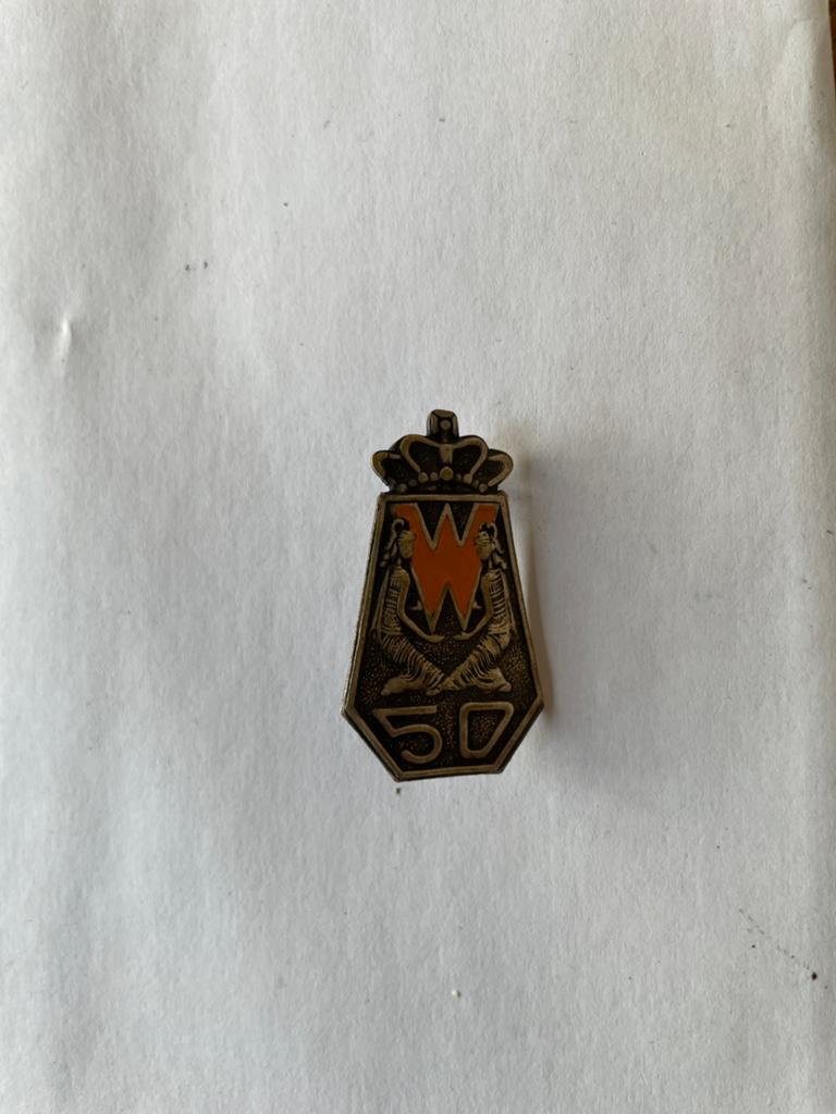 Speldje, 50 jaar jubileum Koningin Wilhelmina, Ophalen, Zo goed als nieuw, Overige onderwerpen, Speldje of Pin