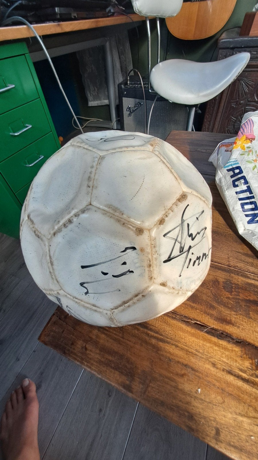Ajax handtekeningen op voetbal uit 2002/2003/2004?, Maat XL, Ophalen of Verzenden, Bal