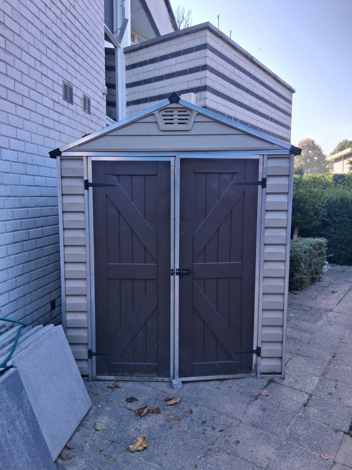 handig metalenschuurtje 225 x 175 en 215 hoog, Schuur, Minder dan 200 cm, Zonder ramen, Metaal