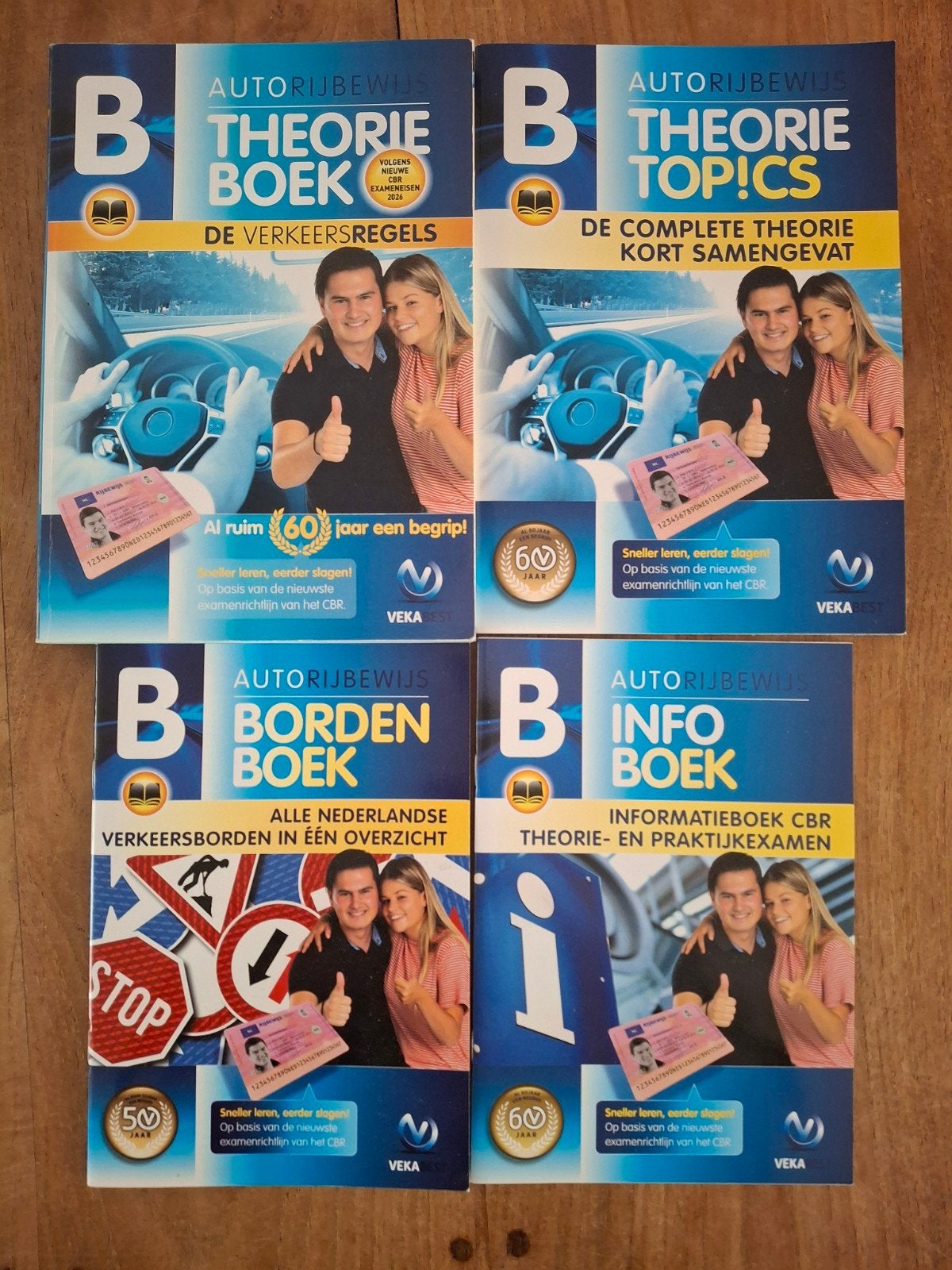 Auto theorieboeken, set van 4, Ophalen of Verzenden, Zo goed als nieuw, Overige niveaus, Vekabest