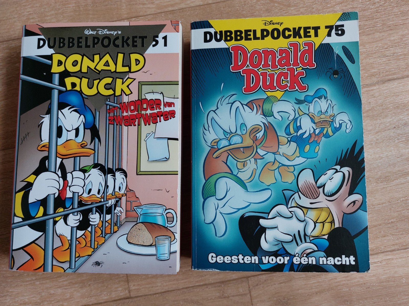 Donald Duck Dubbelpocket 51 & 75 - Zo goed als nieuw, Meerdere stripboeken, Ophalen of Verzenden, Zo goed als nieuw, Walt Disney  Donald duck