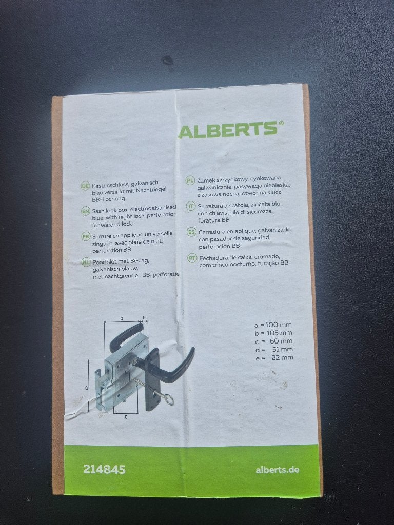 Schutting slot / Poortslot, Ophalen, 1 tot 2 meter, Minder dan 3 meter, Nieuw
