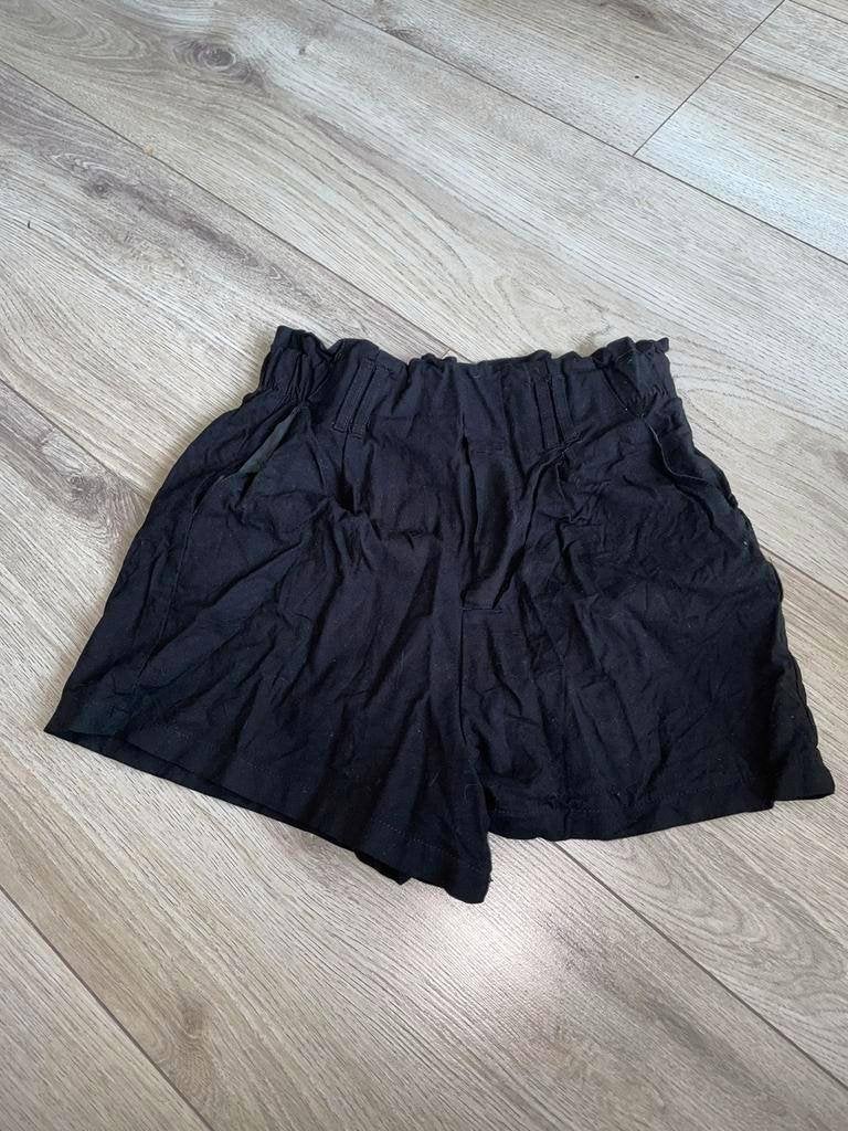 Bershka short m paperbag korte broek zwart zwarte, Maat 38/40 (M), Kort, Verzenden, Zwart