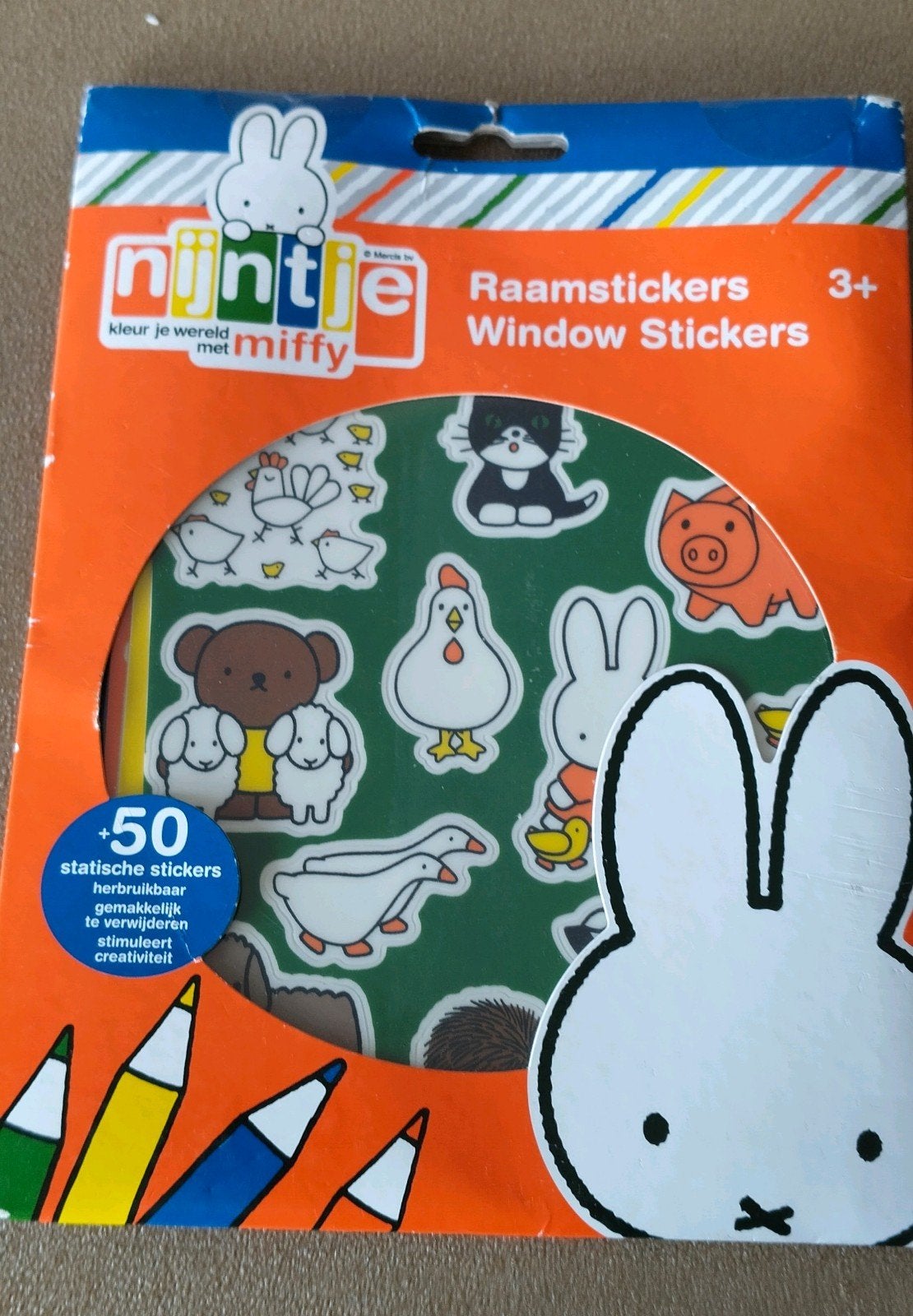 Nijntje Raamstickers: 4 vellen met statische stickers, Verzenden, Nieuw, Meerdere stickers