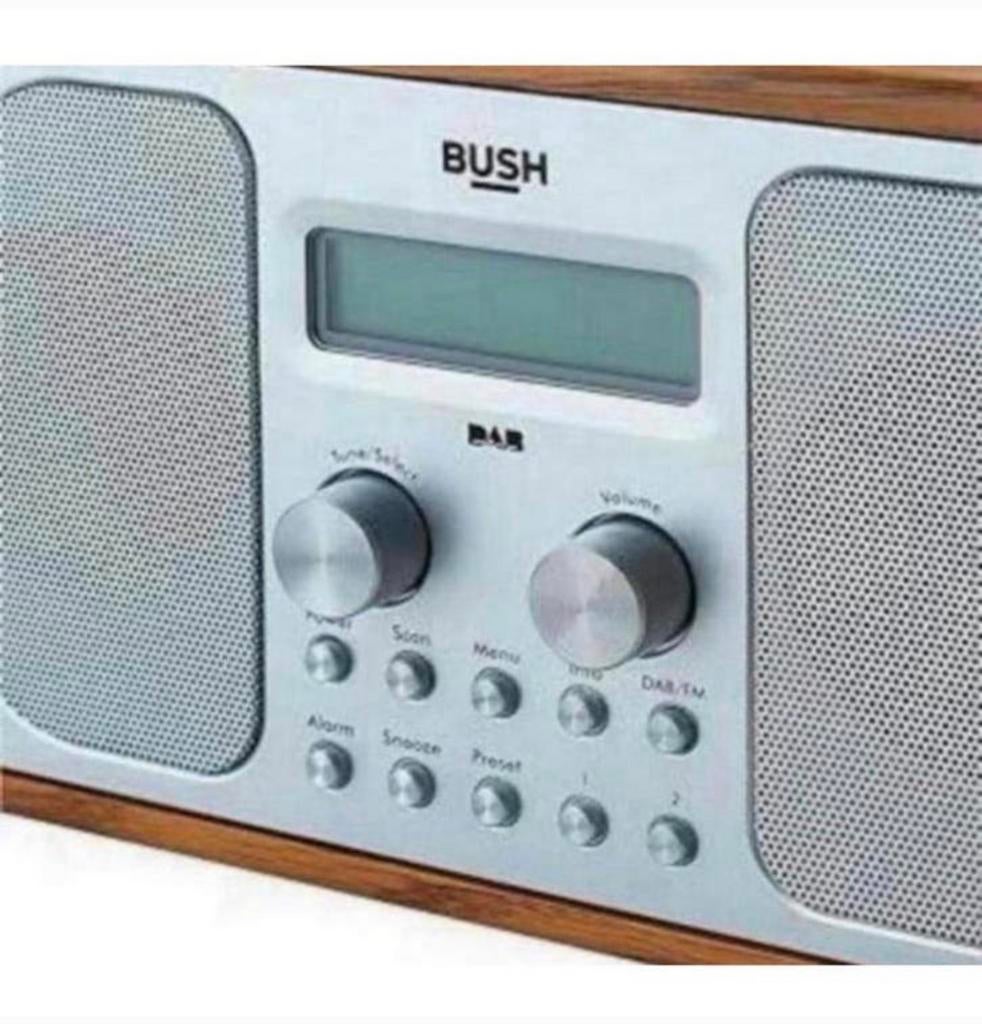 Bush DAB Bluetooth FM-stereo radio alarm houten hout NIEUW, Nieuw, Ophalen of Verzenden, H, H