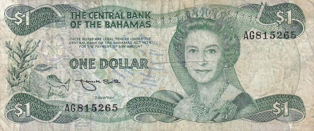 Bahamas 1 dollar 1984, Postzegels en Munten, Bankbiljetten | Amerika, Verzenden, Midden-Amerika, Los biljet