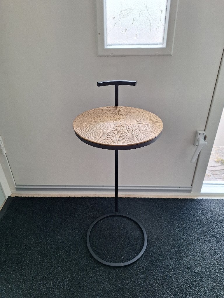 Be Pure bijzettafeltje, Huis en Inrichting, Tafels | Bijzettafels, Minder dan 55 cm, Metaal of Aluminium, Rond, Zo goed als nieuw