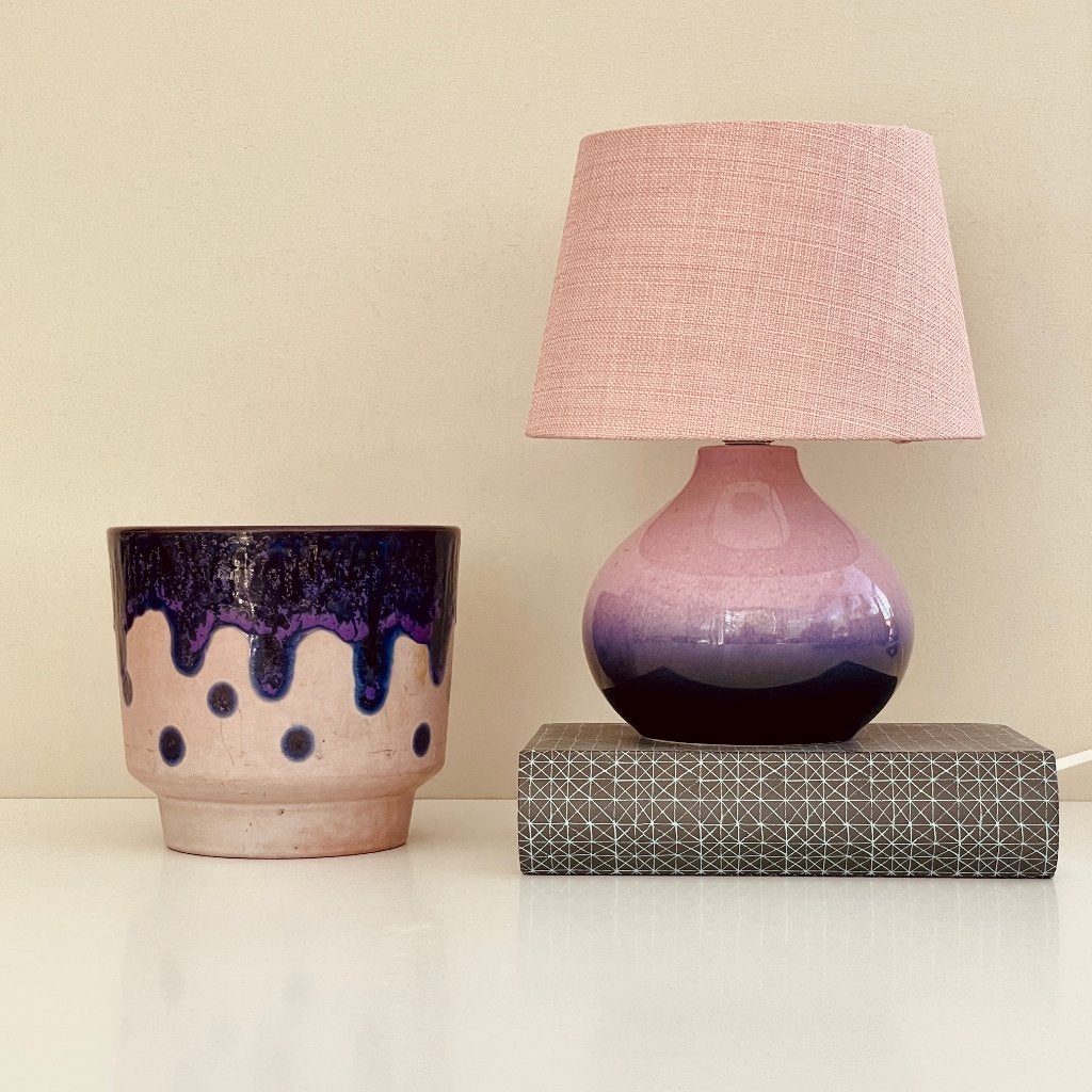 vintage keramiek LAMP Deens Mid Century HK Living roze blauw, Antiek en Kunst, Ophalen of Verzenden