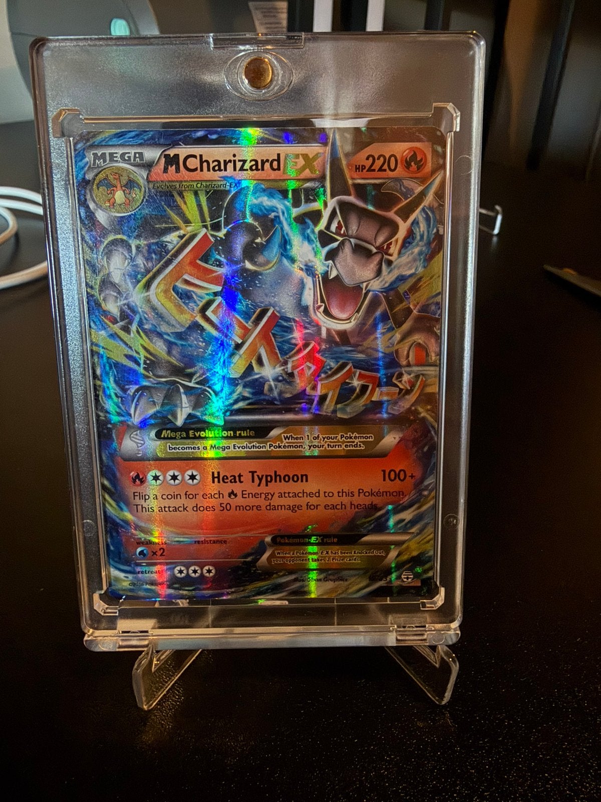 M Charizard EX Pokémon kaart - Holo Foil, Ophalen of Verzenden, Gebruikt, Losse kaart, Foil