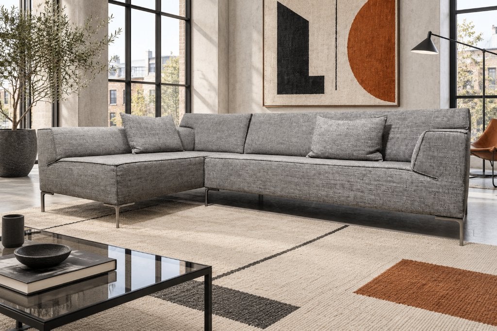 NIEUW Design on Stock Bloq Hoekbank Amaro stof | NP €7.500, 250 tot 300 cm, Design Bank Bankstel Zetel Hoekbank Design on Stock