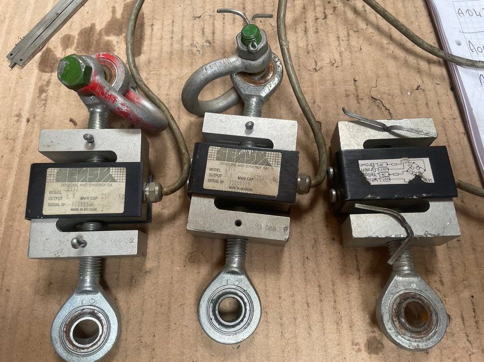 3x Sensoren en Synergie SA Load Cells 250kg, Ophalen of Verzenden, Gebruikt