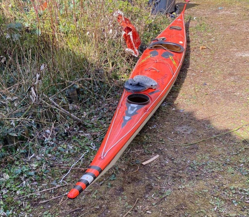 Zee kano te koop, Watersport en Boten, Ophalen, Zo goed als nieuw, Eén persoon