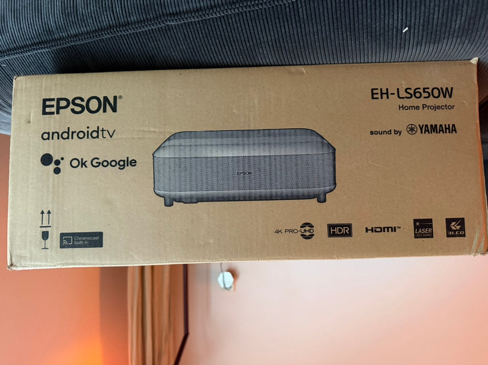 Epson EH-LS650W 4K Ultra Short Throw projector – 3600 lumen, Ophalen of Verzenden, Zo goed als nieuw, Ultra HD (4K)