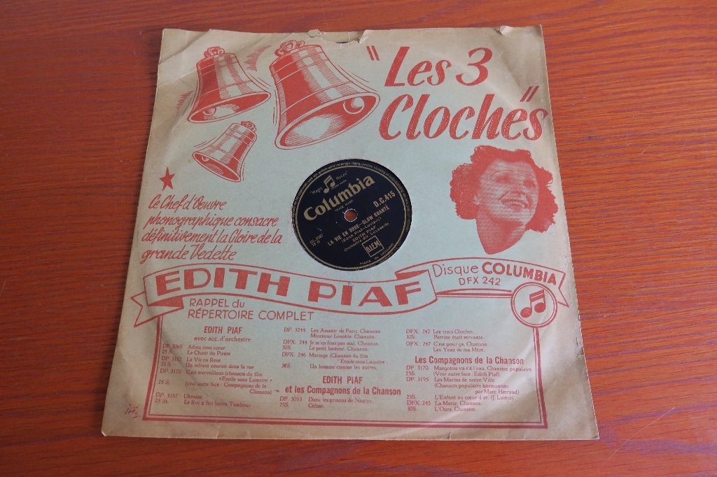 Edith Piaf La vie en rose 78rpm 78 toeren chanson holland, Gebruikt, 10 inch, Ophalen of Verzenden, Pop
