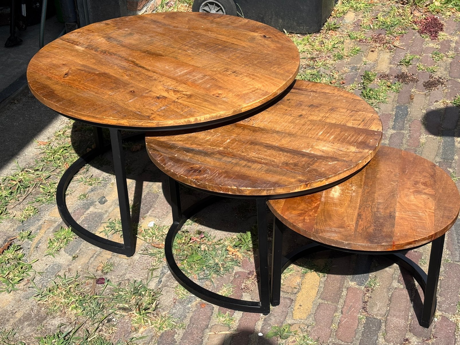 Set van 3 bijzettafeltjes, Ophalen, Minder dan 45 cm, Minder dan 55 cm, Gebruikt