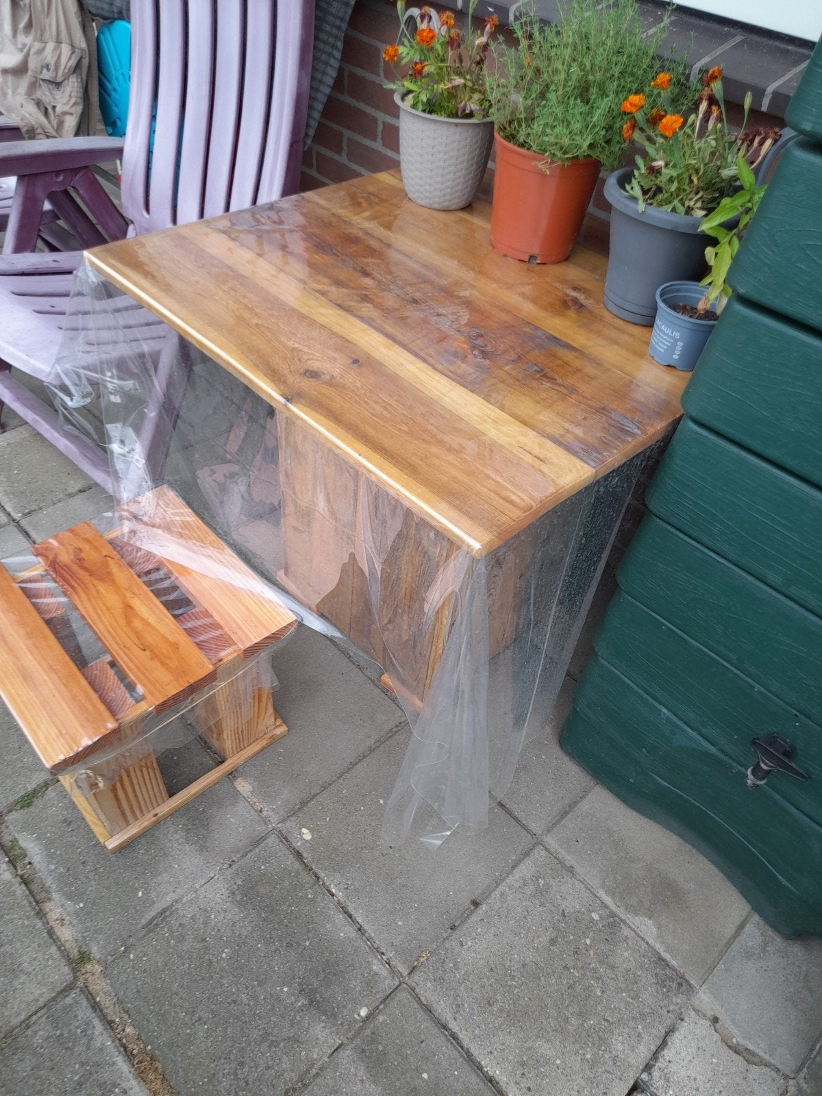 tafel met kruk, Ophalen, Gebruikt, Rechthoekig