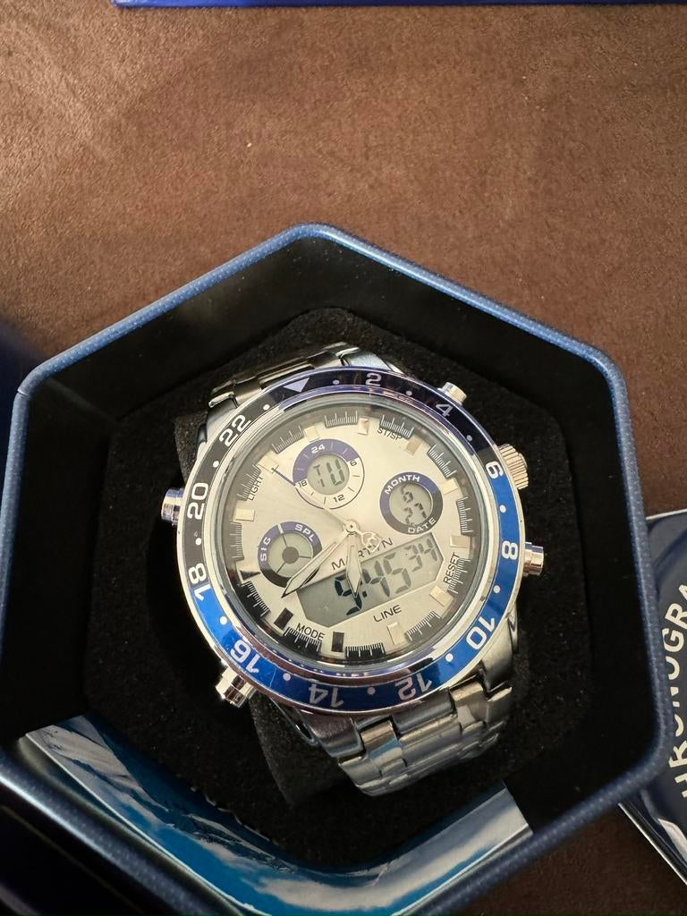 Martyn line horloge nieuw te koop, Ophalen of Verzenden, Zo goed als nieuw, Zwart, Jongen of Meisje