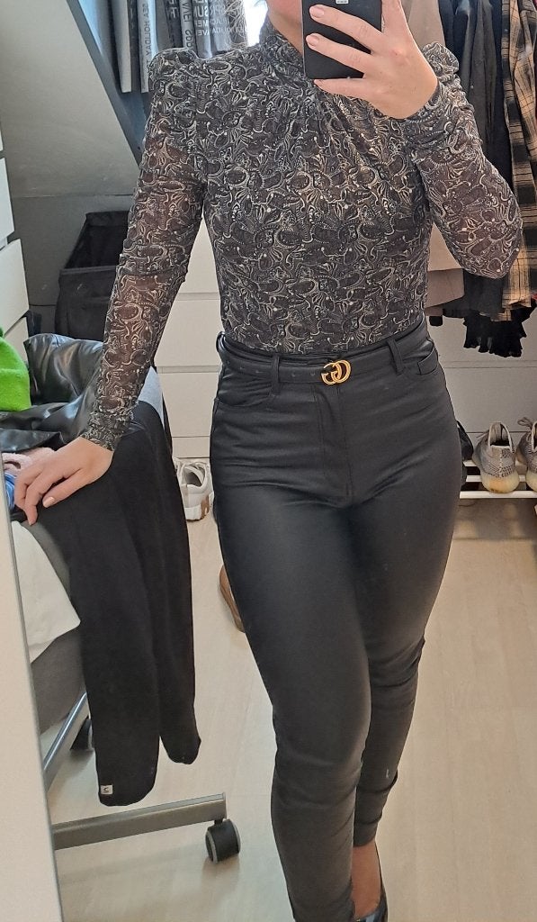 Donkergroene zwarte top., Kleding | Dames, Tops, Verzenden, Zwart, Zo goed als nieuw, Nikkie