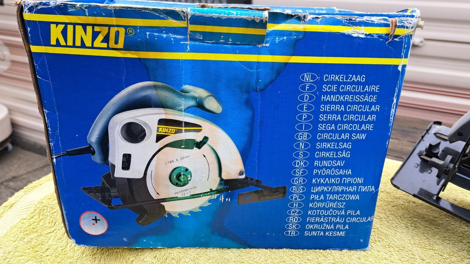 Kinzo Cirkelzaag 1200W - 185mm Ø, Gebruikt, Cirkelzaag, Kinzo, 70 mm of meer