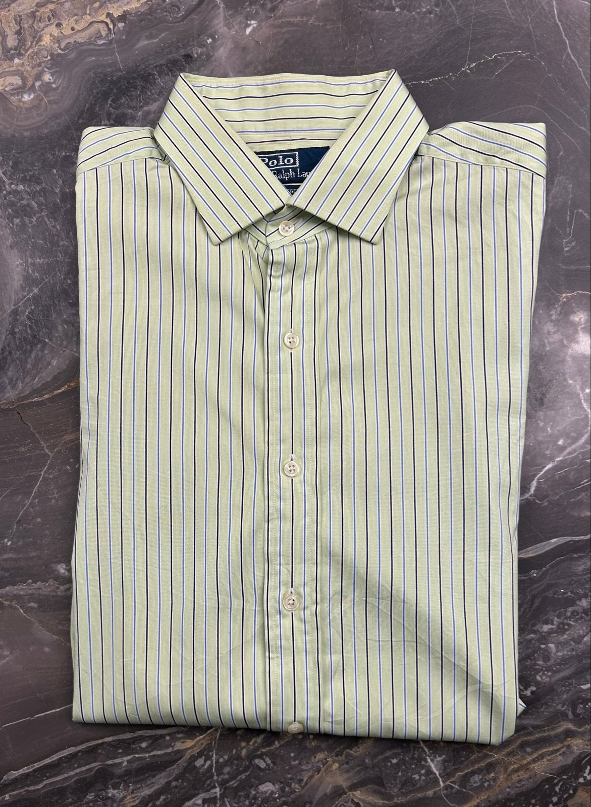 Polo Ralph Lauren Regent Classic Fit overhemd - L, Ophalen of Verzenden, Zo goed als nieuw, Groen, Halswijdte 41/42 (L)