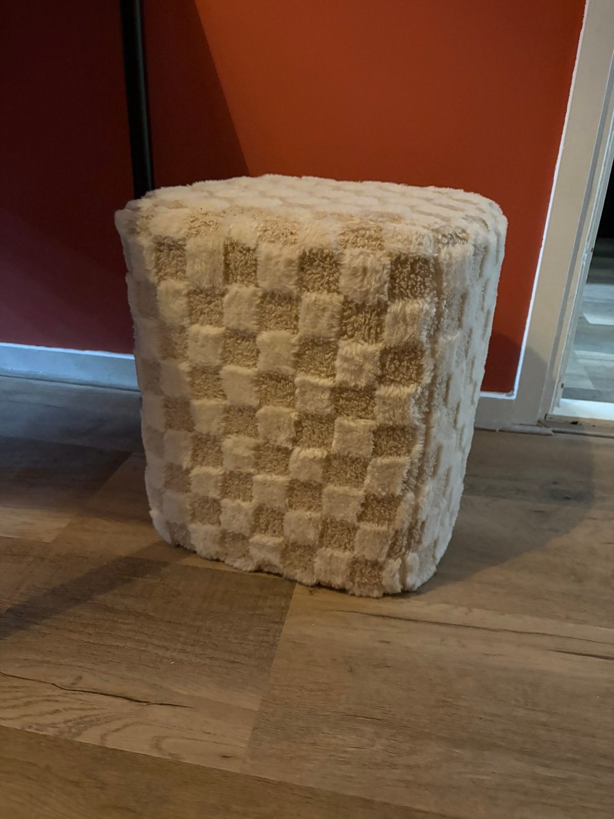 Geruite poef van de Xenos, Ophalen of Verzenden, Zo goed als nieuw, Rond, Minder dan 50 cm