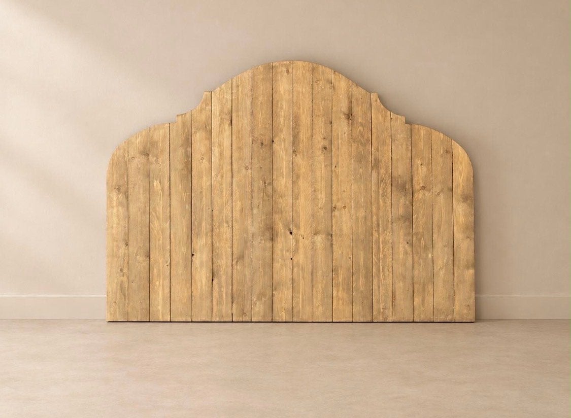 Landelijk Houten Hoofdbord - tweepersoons, Bruin, Tweepersoons, Ophalen of Verzenden, Zo goed als nieuw