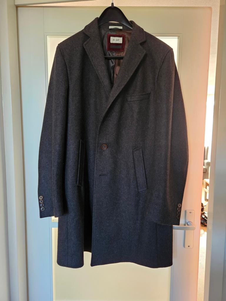 Van Gils mantel, Kleding | Heren, Ophalen of Verzenden, Zo goed als nieuw, Maat 52/54 (L), Grijs