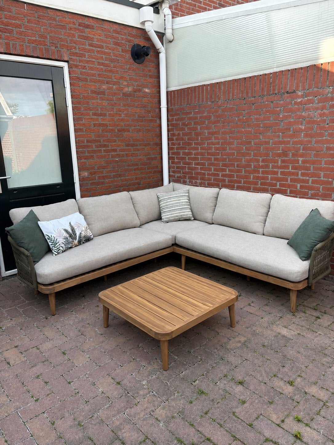 Loungeset Happy Rhino Cattien, Tuin en Terras, Ophalen, 5 zitplaatsen, Bank, Teakhout
